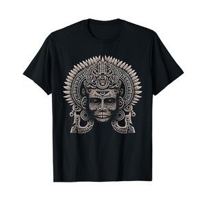 Mexican Aztec, Mayan King Skull Mask T-Shirt